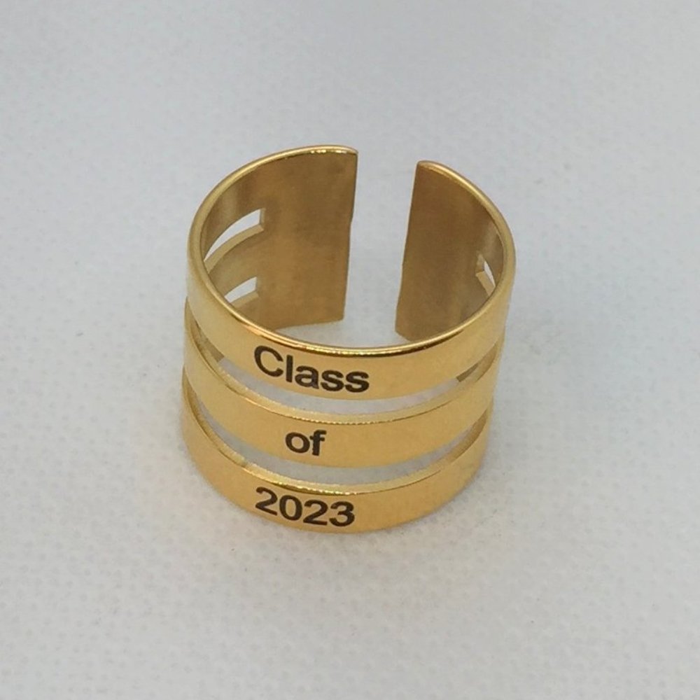 Class of 2023 Gold Stainless Steel Ring